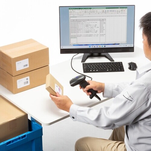 SANWA 1次元CCDバーコードリーダー(スタン