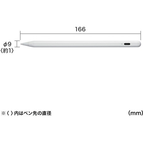 SANWA Apple iPad専用充電式極細タッ