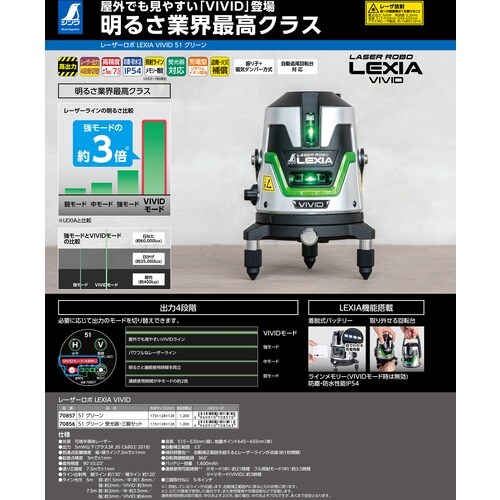 シンワ レーザーロボ LEXIA VIVID 51