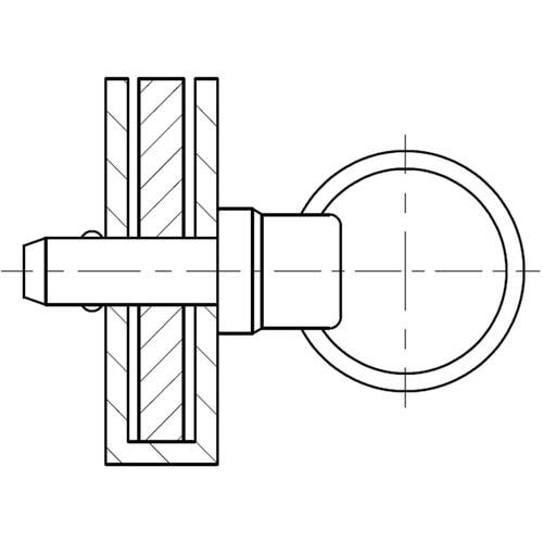 ラクテム ボールロックピン ショートタイプ Φ8−