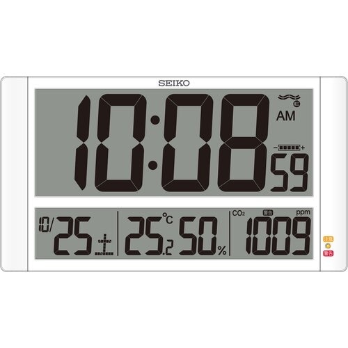 SEIKO デジタル電波時計 SQ449W 白パー