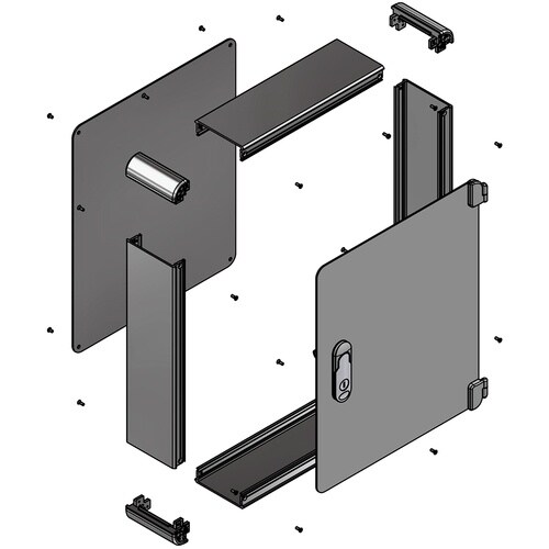 タカチ 開閉式アルミコントロールボックス