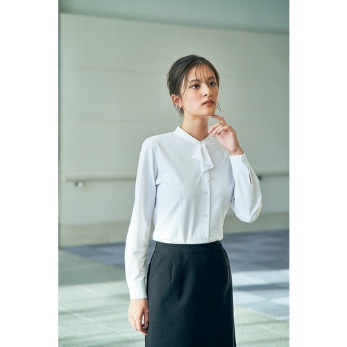 ピエ 長袖ブラウスHCB4121 ホワイト 7