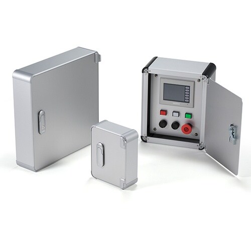 タカチ 開閉式アルミコントロールボックス