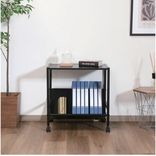 不二貿易 ファイルワゴン1段 ブラック