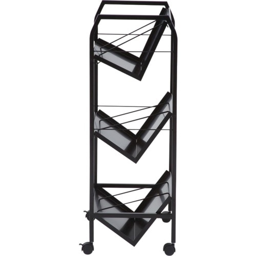 不二貿易 ファイルワゴン3段 ブラック