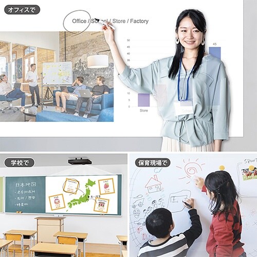 マグエックス 投影もできる 広幅マグネットホワイト