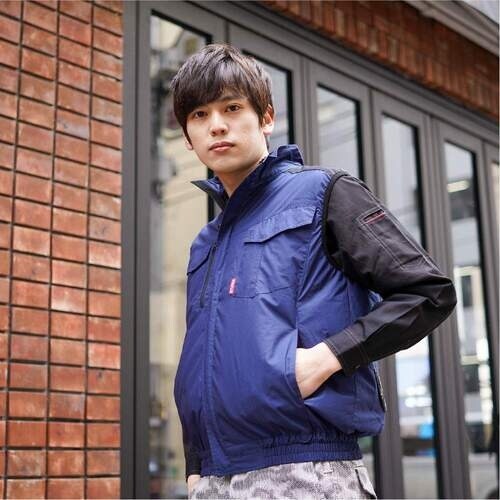 岡潮 冷感保冷剤付き、空調ベスト+バッテリー付(ハ