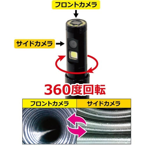 SK 360度回転デュアルカメラ内視鏡 E905−