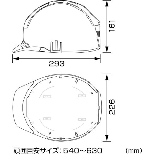 タジマ ヘルメット セフメット(セフ取付溝付ヘルメ