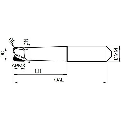GUHRING アルミ用PCDエンドミル 3枚刃