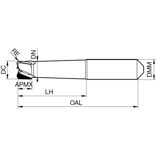 GUHRING アルミ用PCDエンドミル 3枚刃