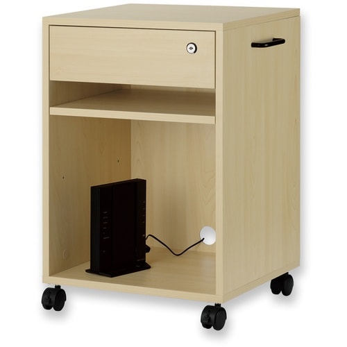 ASKA デスクワゴン 木製ワゴン引き出し付き 木