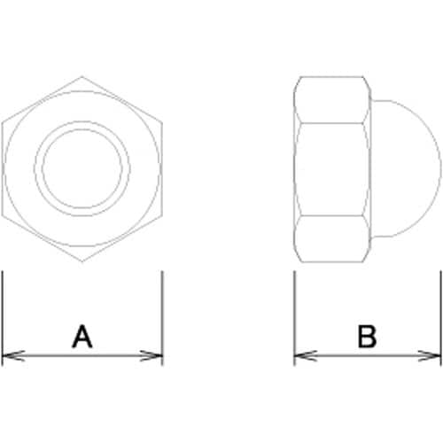 DAIDOHANT カラー袋ナット 白 W3/8