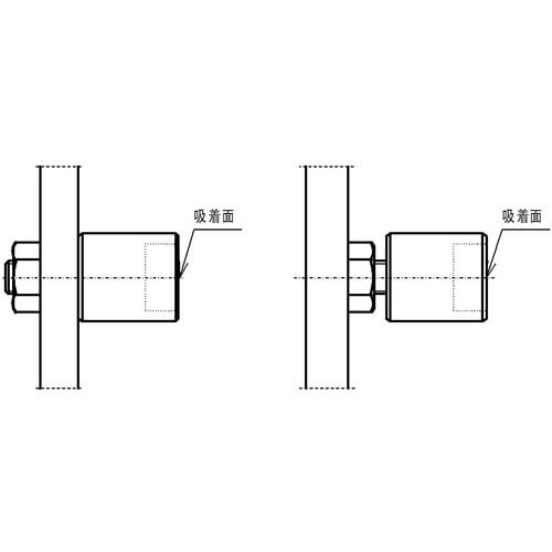 ラクテム マグネット付丸型ホルダ おねじ Φ6 M