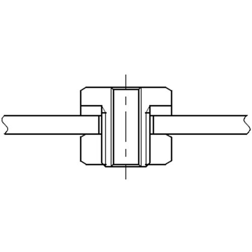 ラクテム 薄板用取付ナット 細目 M12×M8A×