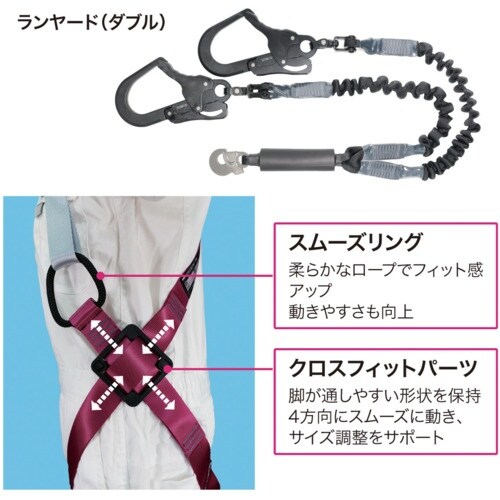 JEFCOM ハーネスランヤードセット(女性専用)