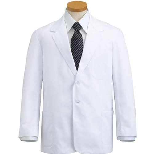 サンペックス 【男性用】衿付き・長袖調理衣 ホワイ