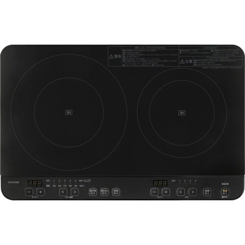 IRIS 107273 2口IHコンロ 脚付 ブラ