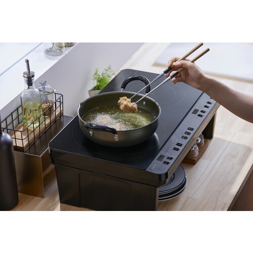 IRIS 107273 2口IHコンロ 脚付 ブラ