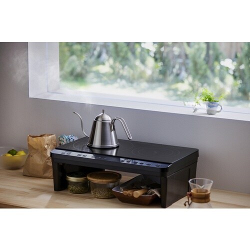 IRIS 107273 2口IHコンロ 脚付 ブラ