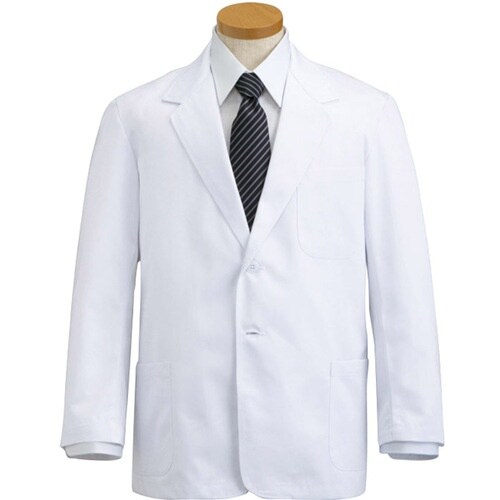 サンペックス 【男性用】衿付き・長袖調理衣 ホワイ