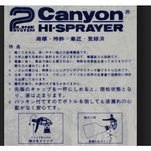 KOKUGO スプレーボトル キャニオンスプレー
