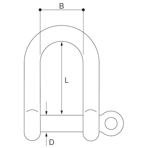 ふじわら 鉄 捻込シャックル 使用荷重0.60t
