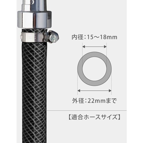 タカギ 散水ノズル メタルガンLII(BK)