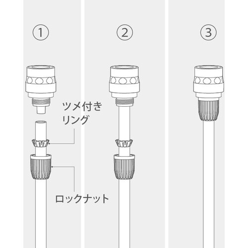 タカギ 散水パーツ スリムコネクター(GY)
