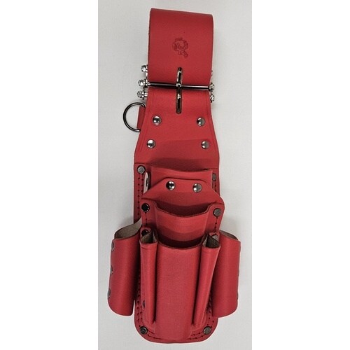 コヅチ 3連チェーンツール7丁差床皮サック レッド