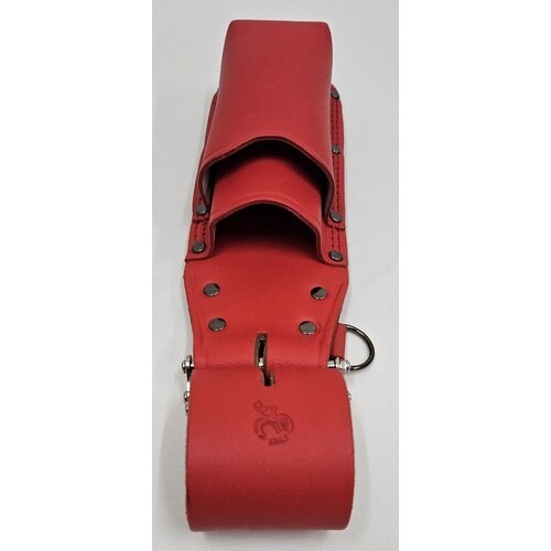 コヅチ 3連チェーン折込鋸2段差床皮サック レッド