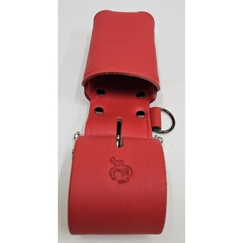 コヅチ 3連チェーン小物差床皮サック レッド