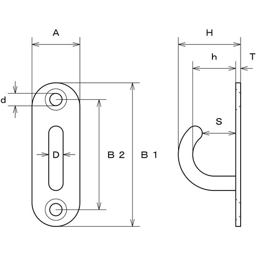 水本 アイプレート ステンレス オープンパッドアイ