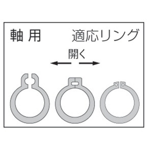 Ampco スナップリング用プライヤー(軸用) 全