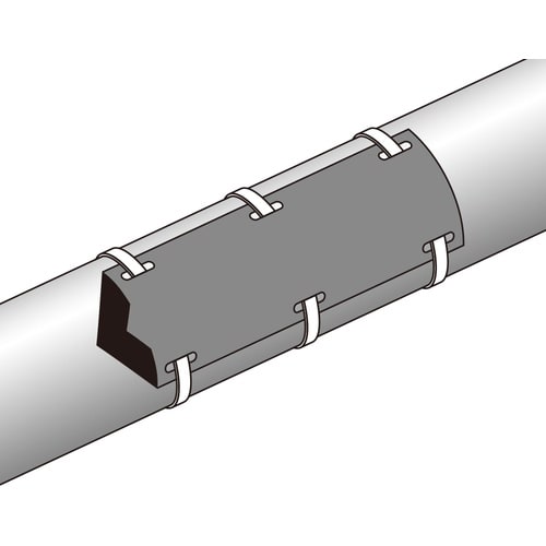 緑十字 配管・流体方向表示板 白(空気関係) 矢0