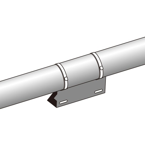 緑十字 配管・流体方向表示板 暗い赤(蒸気関係)