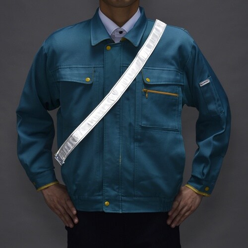 緑十字 安全たすき(一般型発光帯) 高輝度反射(白