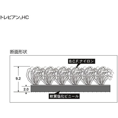 テラモト 屋内用マット トレビアンHC 赤 450