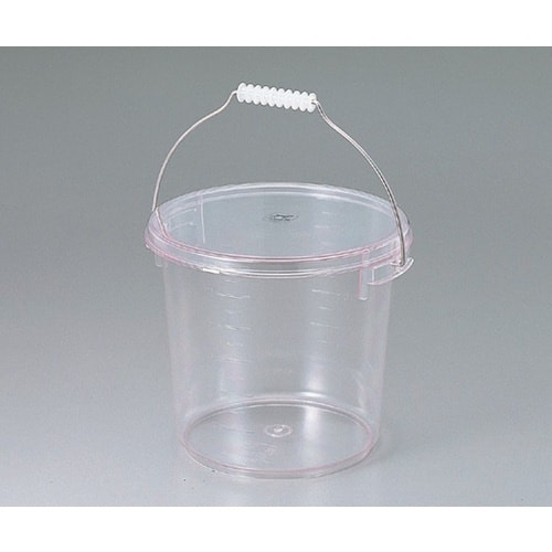 AS ポリカーボ蓋付バケツ目盛・吊り手付