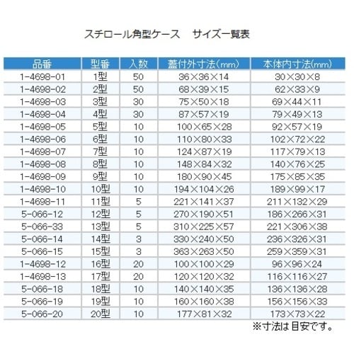 AS スチロール角型ケース18型 10入