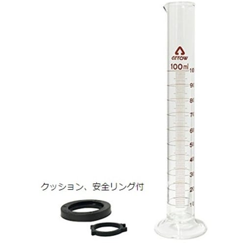 AS メスシリンダー100ml(硬化ガラス)