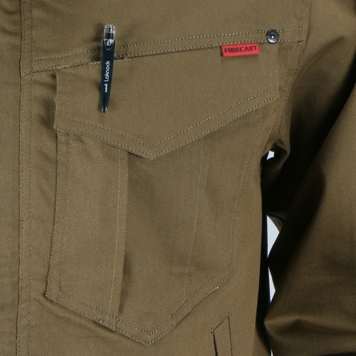 カジメイク T/Cストレッチブルゾン Dオリーブ