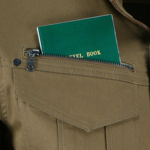 カジメイク T/Cストレッチブルゾン Dオリーブ