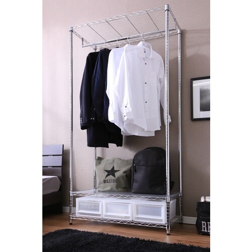 IRIS 573312 メタルシェルフワードローブ