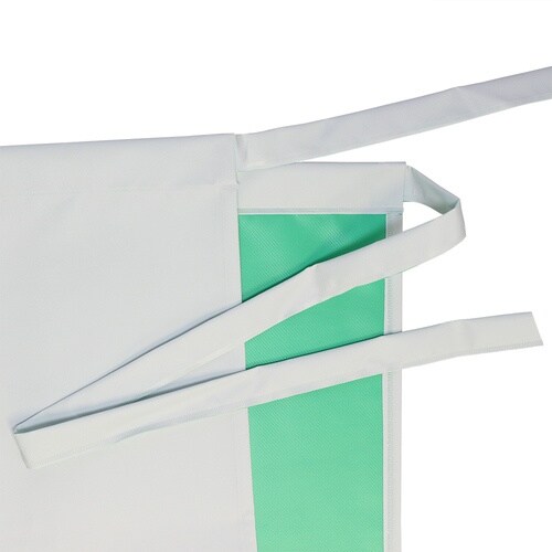 おたふく 6135 エステル 前掛 腰下白・ホワイ