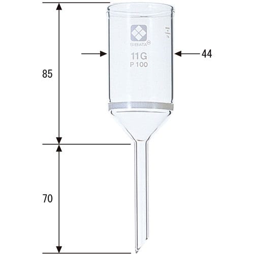 SIBATA ガラスろ過器 円筒ロート形 11GP