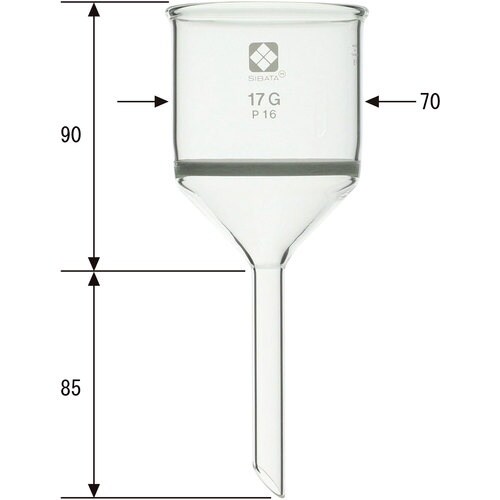 SIBATA ガラスろ過器 円筒ロート形 17GP