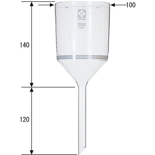 SIBATA ガラスろ過器 ブフナロート形 25G