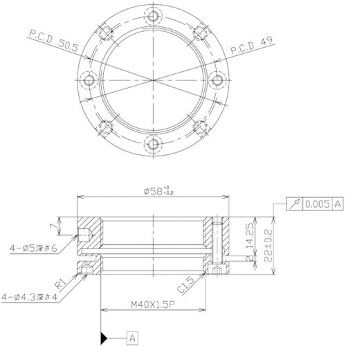 NIKKI 精密ロックナット MKRシリーズ M4